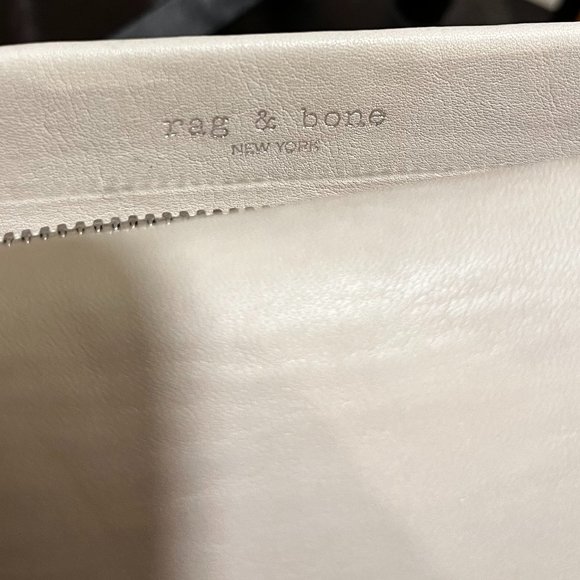 Rag & Bone Aston Mini Crossbody Shoulder Bag in Cream Leather - Picture 5 of 12